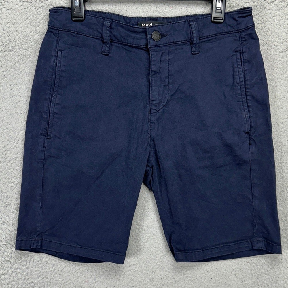 Mavi Jeans Mens Simon Khaki Shorts 30 Blue Flat Front Performance Stretch Pocket